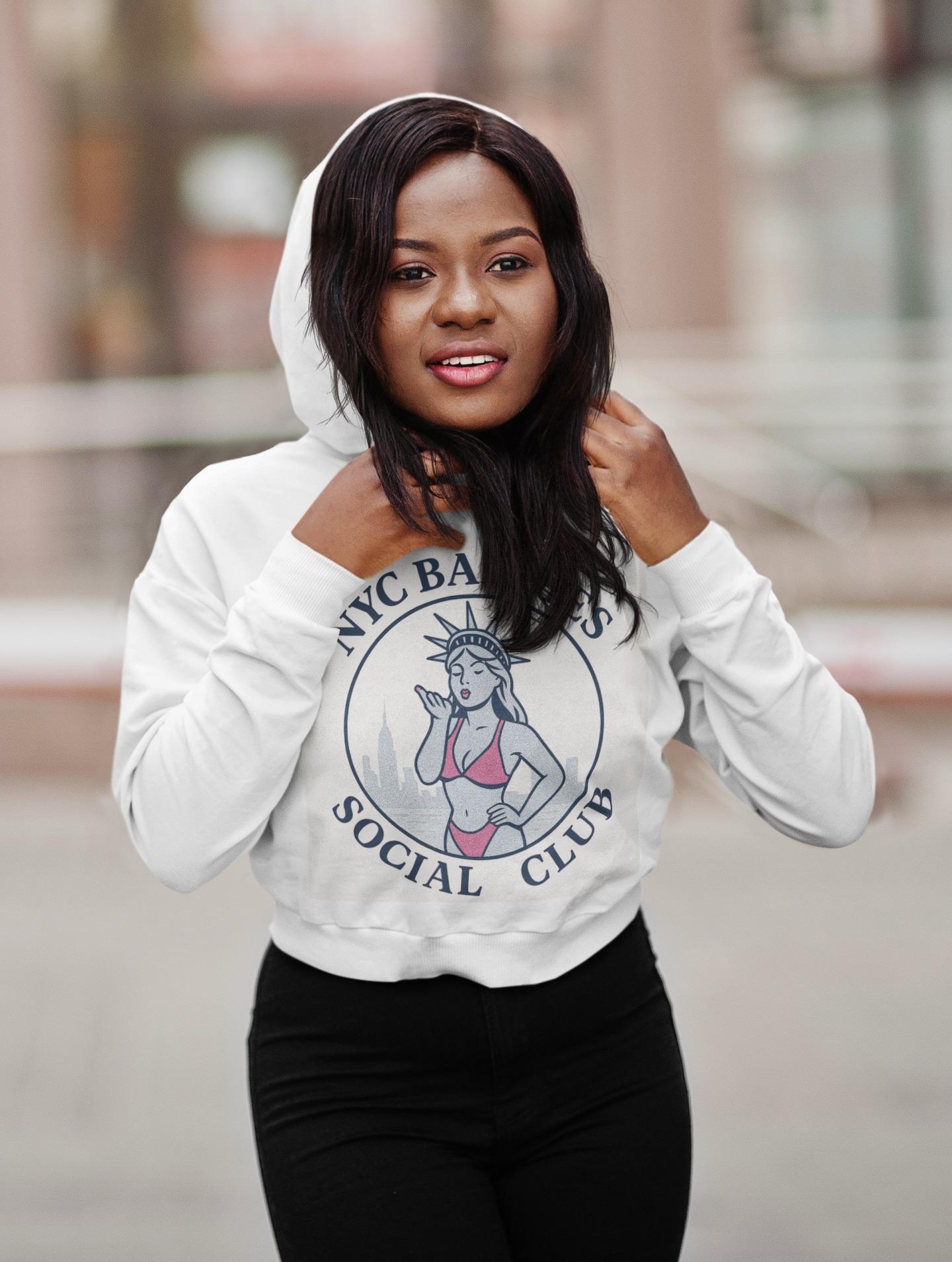 NYC Baddies Social Club Crop Hoodie